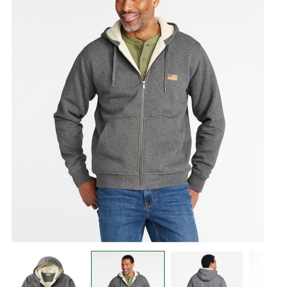L.L. Bean Gray Zip Up Sweatshirt - Picture 2 of 3
